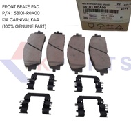 BRAKE PAD FRONT / REAR SET ( GENUINE PART ) > KIA CARNIVAL KA4 >58101-R0A00 /58302-R0A00