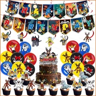 HS 99 Nights in the Forest birthday party decorations banner cake topper balloons plates table cloth