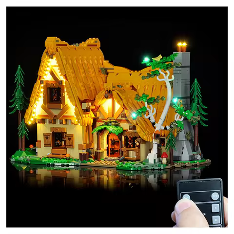 LYBMTWF LED Light Kit For 43242 Snow White and the Seven Dwarfs' Cottage Block Model (Not Included B