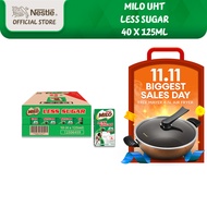 [Carton] MILO UHT Less Sugar Chocolate Malt Packet Drink (4 x 125ml)