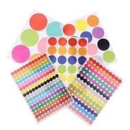 10 Sheets Polka Circle Office Classroom Party Decoration Toys Diary Decoration Marking Sticker 6-45m