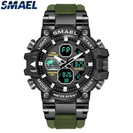 SMAEL Sport 8027 Original Jam Tangan Pria Dual Time Rubber Tahan Air