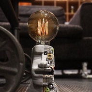 曙MUSE 半機器摩艾水泥桌燈 LED燈 鎢絲燈泡 USB燈 擺飾