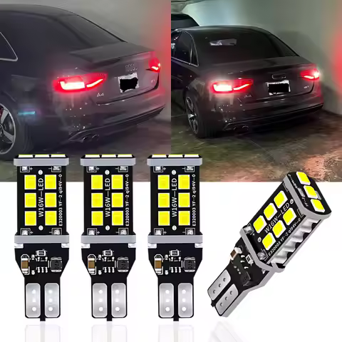 4pcs LED Backup Light Blub Reverse Lamp W16W T15 921 Canbus No Error For Audi A1 8X A3 8P A4 B8 B9 A