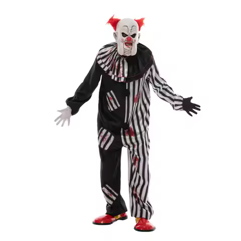 Adult evil clown cosplay costume, clown stage props performance costume, Halloween clown cosplay cos