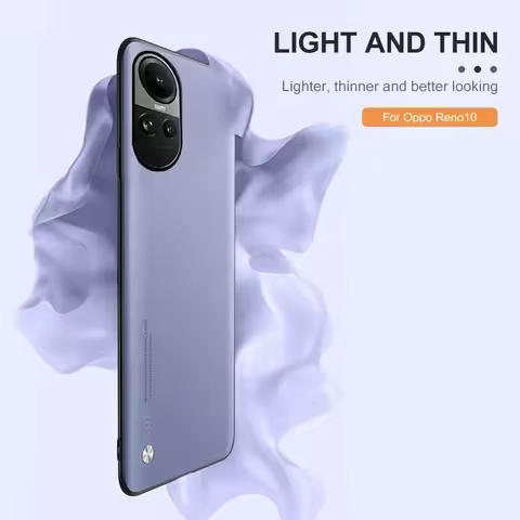 Casing for Oppo Reno10 5G Case Plain Skin Leather Cover for Oppo Reno 10 Pro Shell Soft Silicone Ren