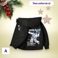 Áo khoác labubu size đại tù 40-60kg - chất thun cotton da cá - Hương nhiên