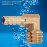tomobetter-MY 2pc/set G3/8 Male Thread Brass Elbow Hose Barb Coupling Connector Joint Adapter Fittin