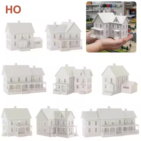 Evemodel HO Scale 1:87 Model Dwelling House Kit Unpainted Unassembled Architectural Building