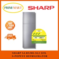 SHARP SJ-RX30E-SL2 (225L) / SJ-RX34E-SL2 (255L) S-POPEYE REFRIGERATOR - 2 YEARS SHARP WARRANTY + FRE