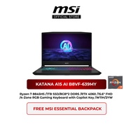 MSI KATANA A15 AI B8VF-639MY Gaming Laptop (Ryzen 7 8845HS/8GB*2 DDR5/1TB SSD/RTX 4060/15.6" FHD/W11