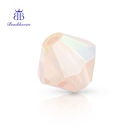 24pcs Preciosareg Beads Czech Bicone(451 69 302 Rondelle) 70120 20000 Light Rose AB 2x 5mm Hole: 1mm