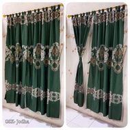 Door Curtain / Rainha Green motif Door Curtain