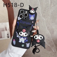 Phone Case itel F1 F2 F3 F4 A663LC A665L W6001 S665L Casing With Lanyard Strap Cartoon Kuromi Silico
