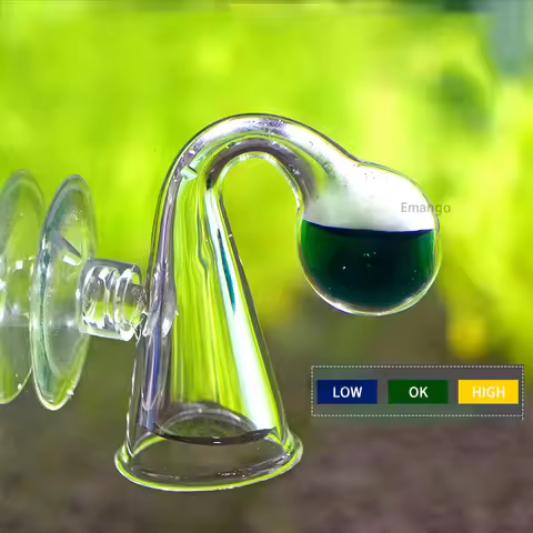 Fish Tank CO2 Diffuse Glass Drop Checker For Co2 Monitor glass drop checker PH Long Term Indicator M