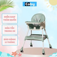 Coby Baby High Chair, High Quality, Foldable, Height Adjustable, Reclining Chair, Anti-Stain Leather