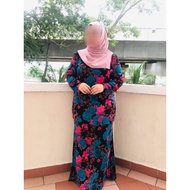 Baju Kurung Moden Jenama Sufy Warna Turquoise Merah
