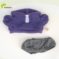 Rungao [No doll] For 37cm Labubu Doll Shirts Sweater Hat Cartoon Plush Doll Replacement Outfit Playi