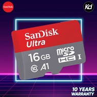 SanDisk Ultra 16GB 98MB/s 4K Ultra HD A1 microSDHC UHS-I Memory Card [No Adapter] (SanDisk Malaysia)