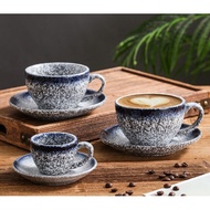 Coffee Latte & Espresso Cup Set  75ml / 220ml / 300ml - Granite Blue