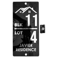 Personalized House Address Plate Blk Lot Signage Home Number Plate 5.0mm Thick