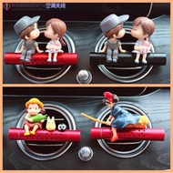 Wishlistforyou Cute Cartoon Couples Doll Car Air Vent Freshener Perfume Clip Aromas Diffuser Air Con