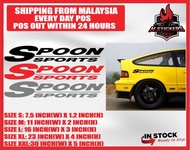 SPOON SPORT STICKER HONDA CIVIC CITY JAZZ CRZ CRX FIT EG EK GM6 GK5 FD FC FB
