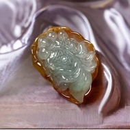 冰糯綠黃翡翡翠金魚 | 天然緬甸玉翡翠A貨