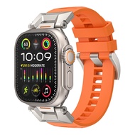 Silicone Sports Strap compatible with iWatch Ultra 1/2/3 49mm/10 46mm iWatch 9/8/7/45mm, iWatch SE2/