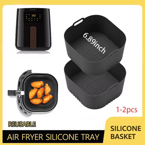 Rectangle Air Fryer Silicone LinersTray for 4-5L HD9252 HD9200 HD9255 Heat Resistant Air Fryer Baske