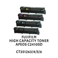 [ORIGINAL] Fujifilm ApeosPort C2410sd Black Cyan Magenta Yellow High Capacity Toner, CT351263 CT3512