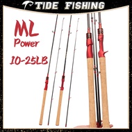 Carbon Fiber Action Rod ML Red Long Wooden Handle Soft Weight 10-20lb Suitable For Casting And Rotat