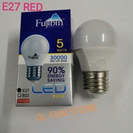 FUJIBIN E27 5W LED BULB RED COLOUR