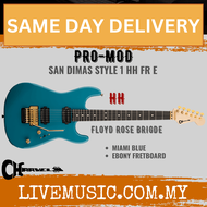 Charvel Pro-Mod San Dimas Style 1 HH FR E Electric Guitar, Miami Blue