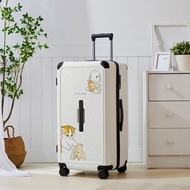 【Mofusand貓福珊迪】28吋拉鍊款行李箱 胖胖箱 旅行箱-貓兔白