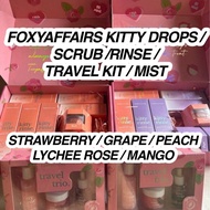 INSTOCK SALE FOXYAFFAIRS KITTY RINSE SCRUB DROPS MIST TRAVEL SET INTIMATE SET FEMININE WASH FOXY AFF