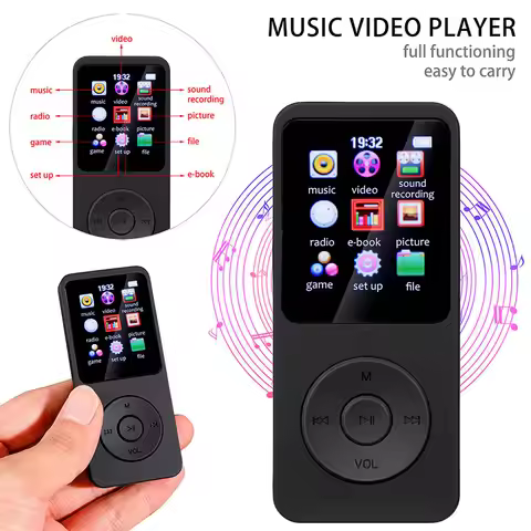 MP3 MP4 Player Portable HiFi Music Player 1.8in Color Screen Bluetooth-Compatible5.0 Sports MP3 Play