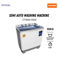 Isonic Semi Auto Washing Machine 15KG CTWM-1500