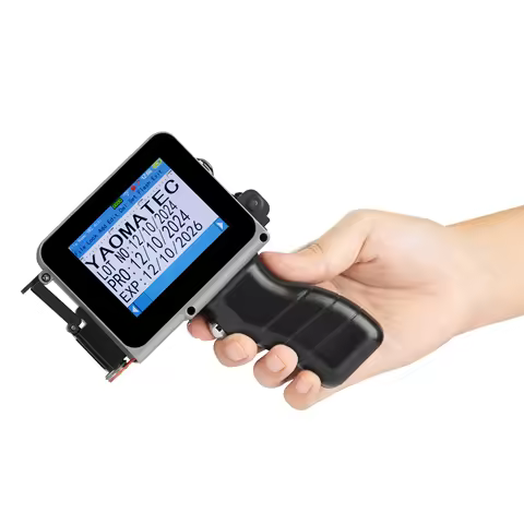 YAOMATEC 12.7mm Mini Printer Logo QR Code Expiry Date Portable Mini Printer Carton Bottle Bags Handh