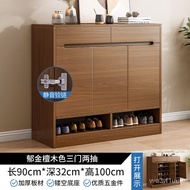 【shoe cabinet】Guda New Chinese Style Shoe Cabinet Shoe Rack Dustproof Burlywood Shoe Cabinet Home Entrance Home Chinese