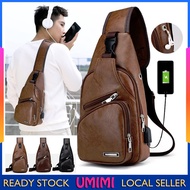 Ready Stock UMIMI USB2359 Korean Chest Bag Shoulder Bag Cross Body Bags Waist Bag Travel bag Sling B