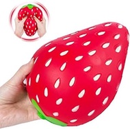 AILIMY 7.5" Squishies Jumbo Strawberry Kawaii Soft Slow Rising Scented Fruit Squishy Stress Relief Kid Toys Gift Collection