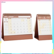 📅 Kalender Meja Khaki 2026 untuk Perancang Harian Pejabat Reka Bentuk Klasik Kertas Tebal Kalender B