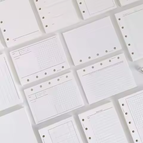 50Sheets M5 A8 Loose-Leaf Notebook Refill Paper 5-hole Line Grid Inner Refill Binder Paper Pages Pap