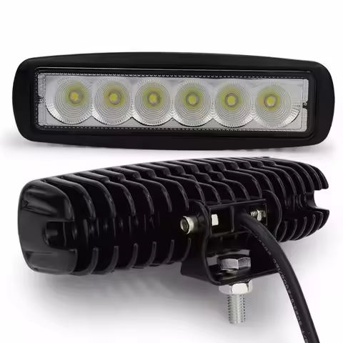 2PCS 6 inch 18W LED Work Light Lamp for Motorcycle Tractor Boat Off Road 4WD 4x4 Truck SUV ATV Spot 