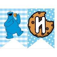 Bunting Banner - Cookie Monster