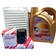 A501# TOYOTA VIOS 1.5 (2nd MODEL) NCP93 OIL FILTER + AIR FILTER + KOYOMA 15W40 MINERAL ENGINE OIL