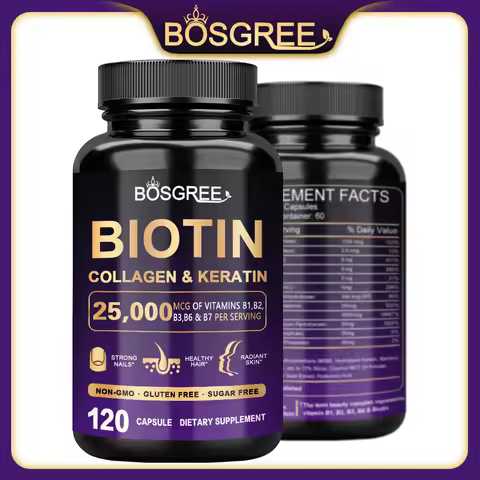 Biotin Collagen Capsules,Hyaluronic Acid,Keratin-Supports Normal Hair Growth Cycle, Skin,And Nails -
