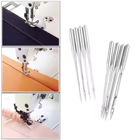 10Pcs Industrial Overlock Sewing Machine Needles 9/65 10/70 11/75 12/80 14/90 16/100 18/110 21/130 F
