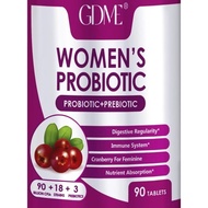 [American Guide] Logistics Service, 9 Billion, 90 Capsules Female Probiotics, Cranberry, Prebiotics